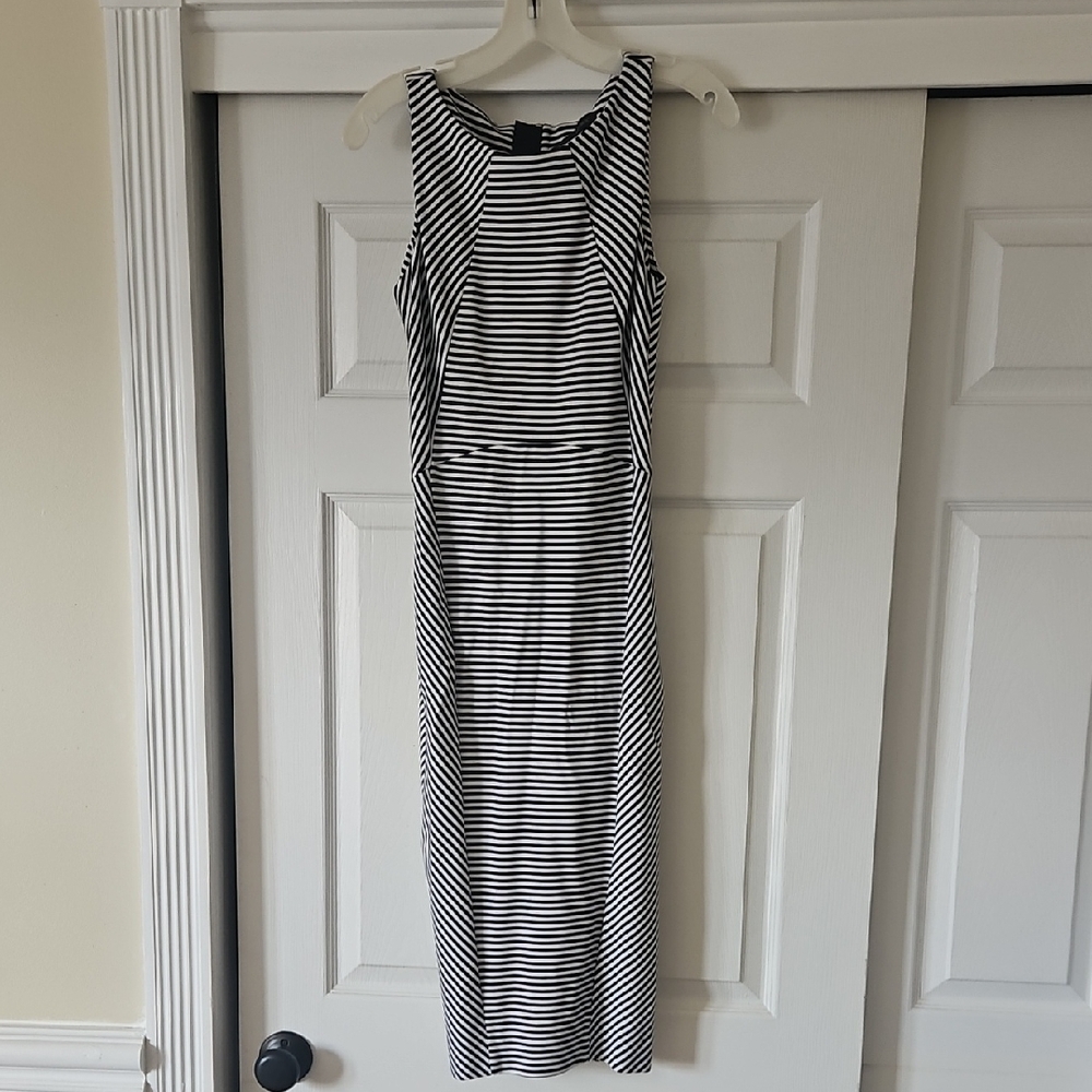 Black and White Striped Dress